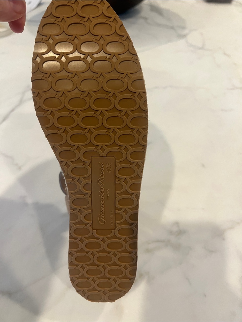 Gianvito Rossi Tan Suede Espadrille Wedge Sandals size 40.5 includes dust bag - Picture 5 of 10